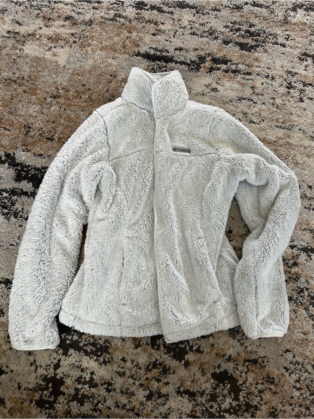 Columbia Women's Plush Fleece Jacket in Light Gray size small